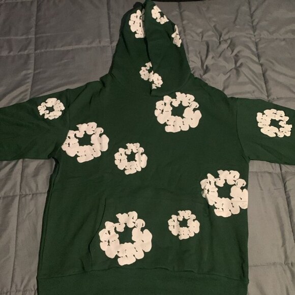 Denim Tears ‘The Cotton Wreath’ Sweatshirt Green Hoodie Men’s Large - Picture 2 of 3